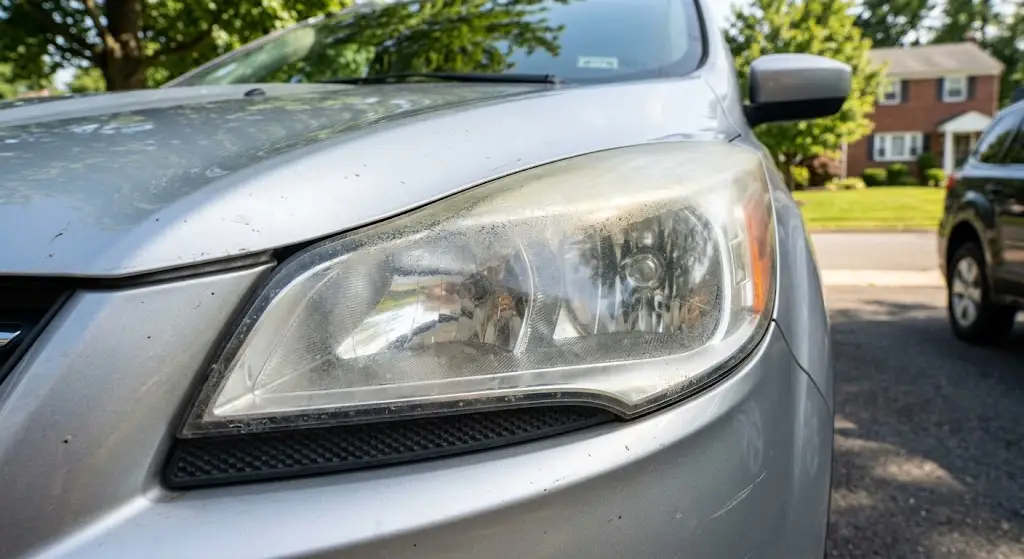 Headlight oxidation NJ causing cloudy and yellow vehicle headlights