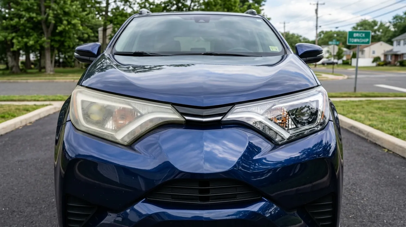 Headlight Restoration Brick Township NJ before and after cloudy headlight restoration